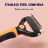 Dematting comb for Dogs, Cat deshedding Brush,Pet undercoat brushes, Dog Grooming Rakes for long haired Dogs-Double Sided Shedding,Dog brush for m...
