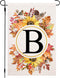 Fall Monogram Letter B Garden Flag Maple Leaves Sunflower Pumpkin 12x18 Inch Double Sided for Outside Family Last Name Initial Yard Flag Seasonal ...