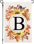 Fall Monogram Letter B Garden Flag Maple Leaves Sunflower Pumpkin 12x18 Inch Double Sided for Outside Family Last Name Initial Yard Flag Seasonal ...