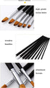 Artist Paint Brushes Set,9 Pcs Professional Filbert Brushes for Acrylic Oil Watercolor Gouache Painting Kits with Long Handle Nylon Hair Black...