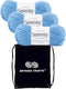 Premier Yarns Serenity Chunky Solid Blue Sky 700-46 (3-Skeins - Same Dye Lot) Chunky Bulky #5 Acrylic Yarn for Crocheting and Knitting - Bundle wi...