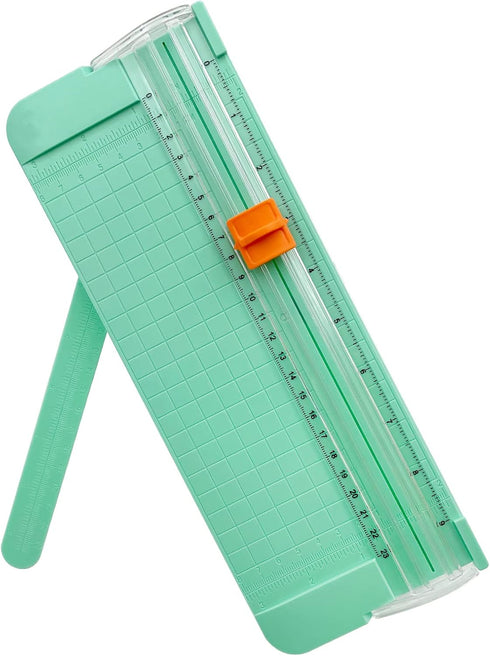 Paper Cutter, A4 Paper Trimmer with Security Safeguard & Side Ruler Portable Straight Edge Cutter for Scrapbooking Craft Paper, Photos, Label, Car...