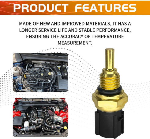 Oil Temperature Sensor 48160-PGJ-003, 1434050 Engine Coolant Temperature Sensor with O-Ring VTM 4 Compatible with Honda Pilot 2003-2015 for Honda ...