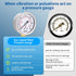 0-30 Psi Pressure Gauge, Glycerin Filled, Water Pressure Gauge, 2-1/2" Dial,1/4"NPT Lower Mount, Stainless Steel Case, for Pneumatic Regulator Air...