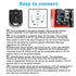12V/40A SPDT Standard Auto Relay 5 pin Car Heavy Duty Switches & Starters, Used for Motor Automobile, Replaces Type: JD-1914(4pcs) with Black Wate...