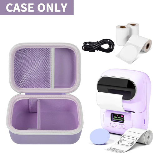 Case Compatible with Phomemo M110 Label Maker - Portable Mini Bluetooth Thermal Label Maker Carrying Storage Bag for Printer Labels, USB Cable and...