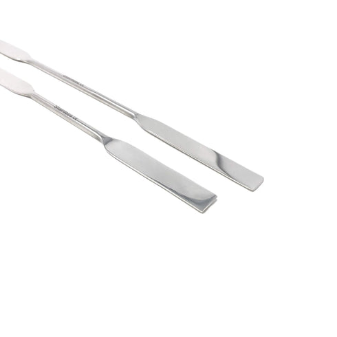 Stainless Steel Double Ended Micro Lab Spatula Sampler, Square & Round Angled End - Chattaway Style (8")...