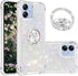 Phone Case for Samsung Galaxy A04E /A03/M04/F04,Shockproof Clear Quicksand Glitter with Bling Diamond Ring Stand,Cute Women Girls Case for Galaxy ...