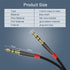 Aux Cable, 3.5mm Aux Cord Short Male to Male,? 0.5M? Fish Wire Braided Audio Cable Compatible with Headphone Jack, Auxiliary Cord for iPhone, Home...