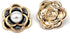 18/25mm Retro Black Flower Metal Buttons, White Pearl Jewelry Decorations for Clothes, Women Coat, Blazer, Suit, Wedding Dress, DIY Crafts, Sewing...