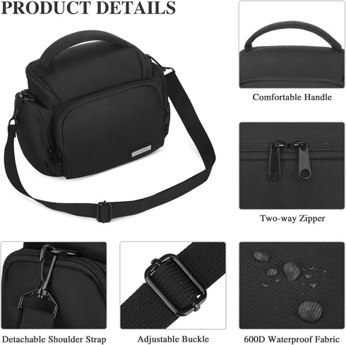 G-raphy Camera Bag Case Camera Shoulder Bag DSLR SRL Bag Photography Accessories with Removal Straps for Women Men...