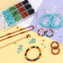 505 pcs Natural Round Stone Beads for Jewelry Making Mixed Genuine Gemstone Beads Kit for DIY Bracelet Smooth Loose Beads Bulk, White/Blue Turquoi...