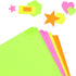 Basic Shapes 2: Hearts, Stars, Hexagons, Rectangles, 696 Pieces US Made Card Stock Punch Out Geometric Shapes in 3 Sizes and 4 NEON Colors for Mat...