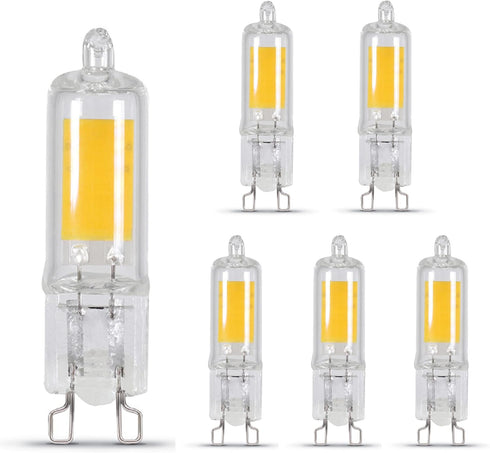 Feit Electric BP35G9/830/LED/6 35-Watt EQ DM G9 Base T4 Specialty LED Light Bulb, 6-Pack...