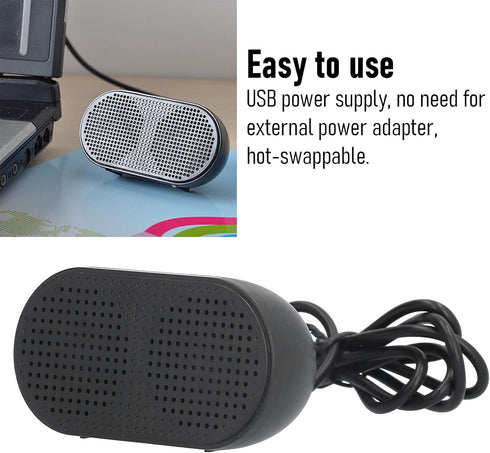Zerodis USB Computer Speaker, Small PC Speaker for Laptop & Desktop Computer Portable Sound Bar for Home Office Music Outdoor...