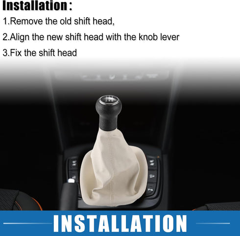 5 Speed Manual Transmission Shift Knob Gear Shifter for Volkswagen Passat B5 Ab 1996-2000 Plastic Black Beige...