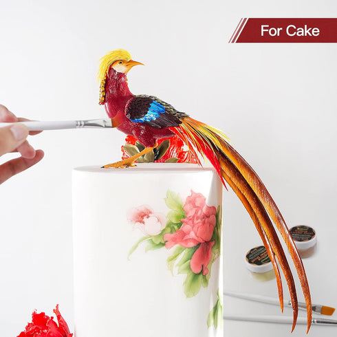 Cake Painting Brushes Set from E-Kongton, Food Safe Paint Brushes Fondant Sugar DIY Tools Set, Soft Synthetic Brush Material, Easy to Use & Easy t...