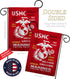 Breeze Decor USMC Armed Forces Marine Corps Semper Fi United State American Military Veteran Retire Official House Decoration Banner Small Yard Gi...