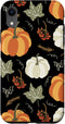 iPhone XR Autumn falling leaves and pumpkin spice harvest happy fall Case...