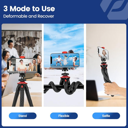 Tripod for iPhone, Fotopro Flexible Camera Tripod with Remote for iPhone 15, Waterproof and Anti-Crack Phone Tripod Stand Portable Travel Tripod f...