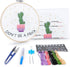 BERYA Cactus Embroidery Kit Including Video Step by Step Instructions Embroidery Hoop,Color Threads and Embroidery Scissors for Beginners-Handmade...