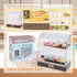 86 Pieces Miniature Bakery Case Cake Stand Display Cabinet with Food Set Mini Plastic Counter Dessert Donuts for 1:12 Doll House Store Scene Decor...