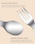 4 pcs Toddler Utensils, Stainless Steel Toddler Silverware Set with Round Handle, Baby Forks for Self Feeding, 2 Toddler Forks and 2 Toddler Spoon...