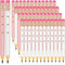 CHENGU 48 Pcs Half Pencils with Eraser Bridal Shower Pencils Mini Pencils Golf Pencils Rose Gold Heart Pencils White Pink Pre Sharpened Pencils We...