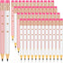 CHENGU 48 Pcs Half Pencils with Eraser Bridal Shower Pencils Mini Pencils Golf Pencils Rose Gold Heart Pencils White Pink Pre Sharpened Pencils We...