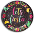 80 Pack Let's Fiesta Party Plates - 7 inch Festive Decorative Dinnerware for Parties and Special Occasions (Black) - Fiesta Plates...