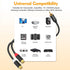 HOSONGIN 1ft RCA Splitter 1 Male to 2 Female Y Adapter 2 Pack, Short RCA Audio Speaker Splitter Cable, Double Shielding Black Nylon Braided Cable ...
