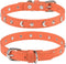 Leather Dog Collar for Puppy Small Medium Dogs, Adjustable Star Moon Rivet Studded Pet Collars with Rust-Proof Metal Buckle and Charms, XS S Dog C...