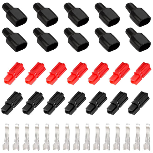 smseace 10Pairs 45Amp Power Connectors 4-6mm² (10-12AWG) Quick Connect/Disconnect Power Pole connectors for Forklift/Golf cart/Charger System/Lawn...
