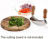 4.9 Inch Mezzaluna Knife - Sharp Double Blade Chopping Knife Pizza Cutter Rocker Knife Mezzaluna Salad Chopper Mincing Knife Stainless Steel Fruit...