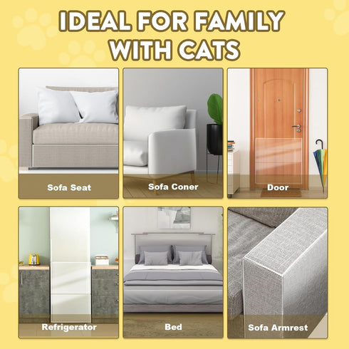 Sofa Protectors from Pets - 12 Pack Cat Anti Scratch Furniture Protectors Twist Pins - Strong, Clear, Cat Sofa Protector - Cat Deterrent Accessori...