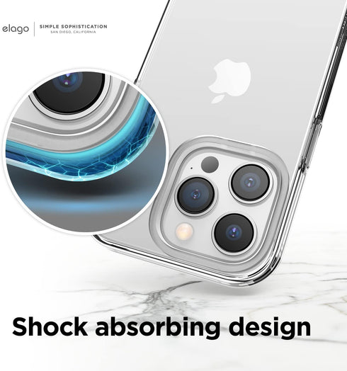 elago Hybrid Clear Case Compatible with iPhone 14 Pro Case- 6.1 Inch, Military Grade Drop Protection, PC + TPU Hybrid Technology, Reduced Yellowin...