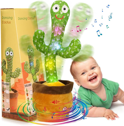 Emoin Dancing Cactus Talking Cactus Toy, Cactus Baby Toy Singing Children's Song+Box,Mimicking Cactus Recording &Repeating What You Say,Electronic...