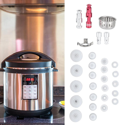 Electric Pressure Cooker Valve Gasket, Universal Valve Pressure Cooker Accessory Universal Set Anti Blocking Bracket Replacement for Normal Pressu...