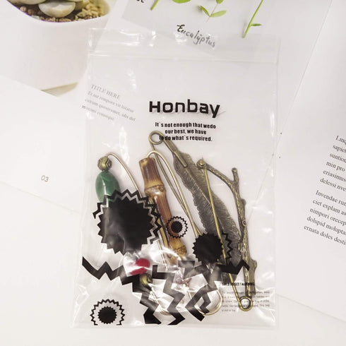 Honbay 4PCS Vintage Chic Brooch Extra Large Safety Pins for Blankets, Skirts, Kilts, Crafts...