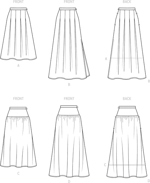Simplicity Misses' Skirt Sewing Pattern Kit, Code S9472, Sizes 16-18-20-22-24, Multicolor...