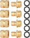 3/4 Inch Garden Hose Fitting Quick Connector Male and Female Set (4 Sets)...