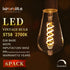 6 Pack ST19(ST58) LED Edison Bulb, Vintage LED Filament Bulb,Softy White 2700K, Antique Flexible Spiral LED Filament Light Bulb, Dimmable 600LM, 6...
