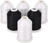 Simthread 4 White 2 Black 60WT Sewing Bobbin Fill Machine Embroidery Thread - 1500 Meters Spool Each…...