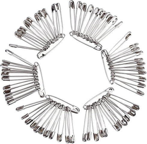 500-Pack Small Safety Pins (1-1/16 Inch, Silver) – Rust-Resistant Pins for Clothing, Diapers, Sewing, Hijabs, Laundry & Crafting...