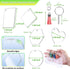 200Pcs Blank Keychains for Vinyl, Acrylic Keychain Blanks Bulk with 5 Shapes Clear Acrylic Disc Leather Tassel Charms Key Chains Jump Ring for DIY...
