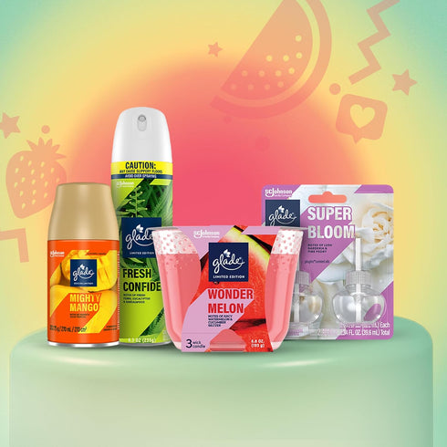 Glade Automatic Spray Refill, Air Freshener for Home and Bathroom, Super Bloom, 6.2 Oz...