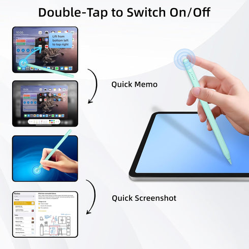 Stylus Pen for iPad, with tilt-Pressure Sensitivity and Multi-Point Anti-False-Touch Function. 20-Minute Fast Charging for 2018-2023 iPad/Mini/Pro...