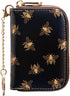Credit Card Wallet, Zipper Leather Card Cases Holder for Men Women, RFID Blocking, Keychain Wallet (Small Bee)...