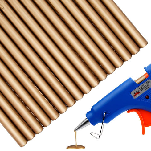 16PCS Mini Glue Gun wax seal sticks for Wax Seal Stamp, Antique Bronze, Great for Wedding Invitations, Cards, Envelopes? Wine Packages...