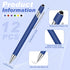 Tenare 12 Pieces Ballpoint Pen with Stylus Tip, 1.0 mm Black Ink Metal Pen Stylus Pen for Touch Screens, 2 in 1 Stylus Ballpoint Pen (Bright Color...